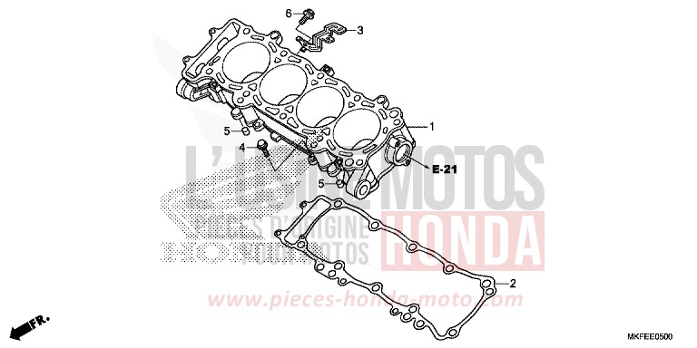CYLINDRE de CBR1000RR "Fireblade" GRAND PRIX RED (R380) de 2019